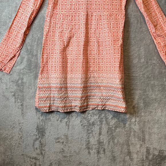 Athleta Del Sol Tunic Womens Sz S Pale Peach Cover Up Long Sleeve Lightweight - Picture 4 of 5
